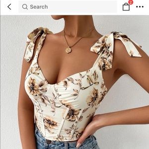 Shein flowery top size L